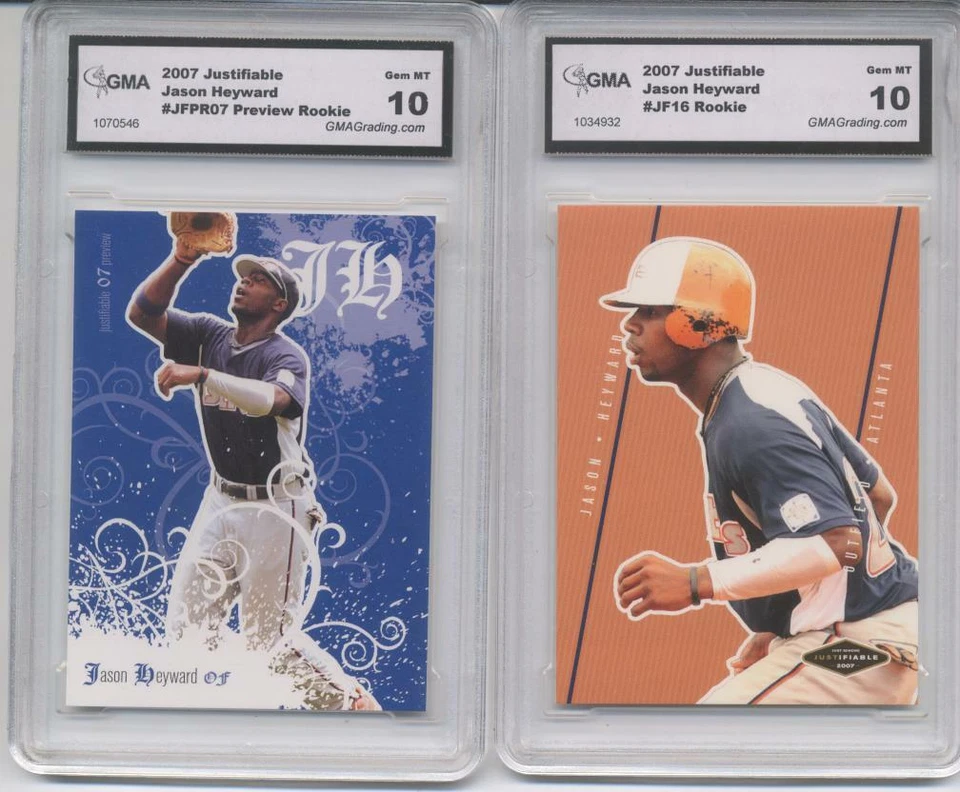 (2) JASON HEYWARD JUSTIFIABLE MINORS ROOKIE CARDS RC GEM MINT 10 - Image 1 of 1