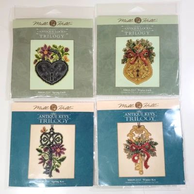 Mill Hill Kit Punto de Cruz SOBRANTE Gráfico Rosca Cuentas LOTE Primavera Invierno Llave Cerradura Foto 1 de 2