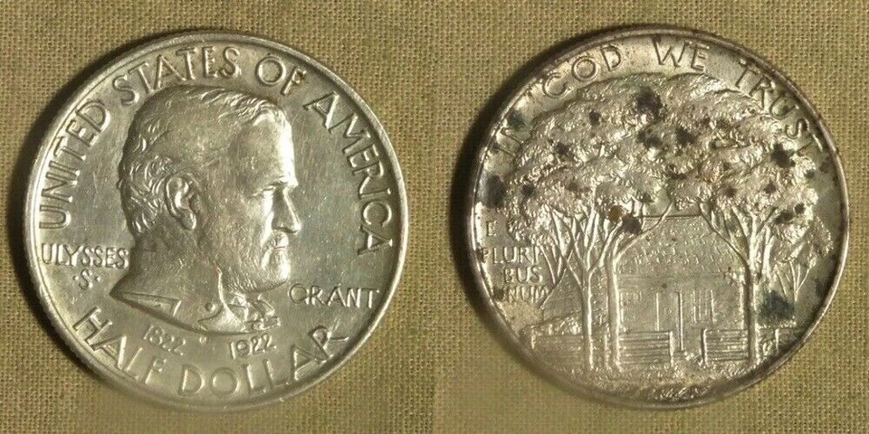 Grant Memorial Half : 1922 XF-/XF-AU (spots rev.) IRUS93 - Image 1 of 1
