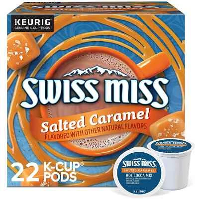 Swiss Miss Salted Caramel Hot Cocoa 22 to 132 Keurig K cup Pods Pick Any Size - Image 1 of 4