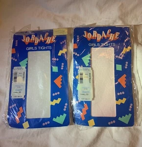 Jordache Little Girls White And pink Tights Ankle Lace Socks Lot of 3 Vintage - Picture 1 of 3