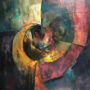 Quadro a olio astratto tela di lusso arte da parete stampa a colori - Foto 1 di 1