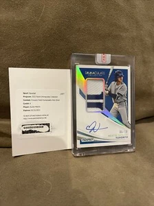 Austin Martin 2021 Panini Immaculate Prospect Patch Auto RPA #/10 Silver Holo - Bild 1 von 4