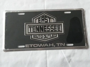 EAST TENNESSEE AUTO ETOWAH, TN FULL SIZE METAL BOOSTER LICENSE PLATE SEALED - Picture 1 of 2