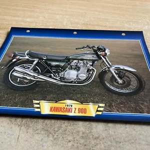 Kawasaki Z900 1976 Z Kz 900 Form Card Motorbike Passion Collection Atlas - Picture 1 of 2