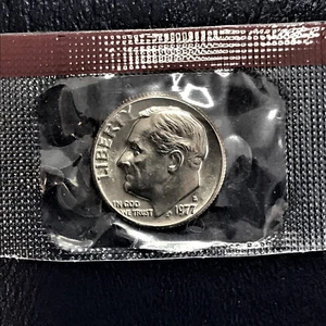 1977 D BU Roosevelt Dime Brilliant Uncirculated from Orig Mint Set in Cello BU - Picture 1 of 2