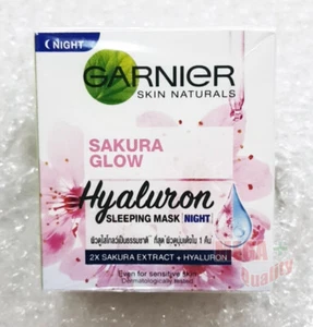 GARNIER Sakura Whiten Pinkish Radiance Sleeping Essence NIGHT Cream Vit CG 50ml - Picture 1 of 5