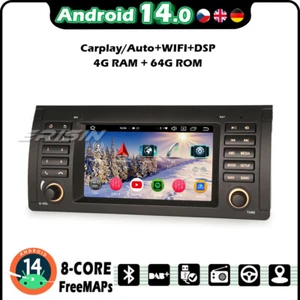 Android 14 CarPlay Autoradio BMW X5 E53 DAB+GPS Navi SWC Bluetooth wifi RDS DSP - Bild 1 von 18