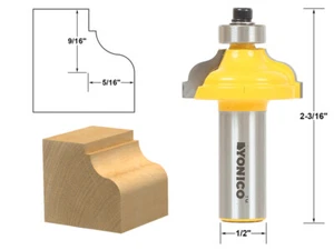 5/16" Ogee Fillet Edge Forming Router Bit - 1/2" Shank - Yonico 13179 - Picture 1 of 1