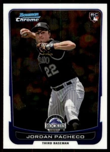 2012 Bowman Draft Picks & Prospects Chrome Jordan Pacheco Colorado Rockies #25 - Picture 1 of 2