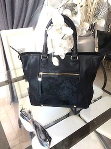 SUBLIME ET CHIC SAC A MAIN FEMME NOIR ANCE EPAULE + BANDOULIERE - Imagen 1 de 4