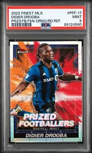 2022 Topps Finest Mls #PFF-17 Didier Drogba Przd.Fb.Fsn-Orng/Rd PSA 9 - Picture 1 of 2