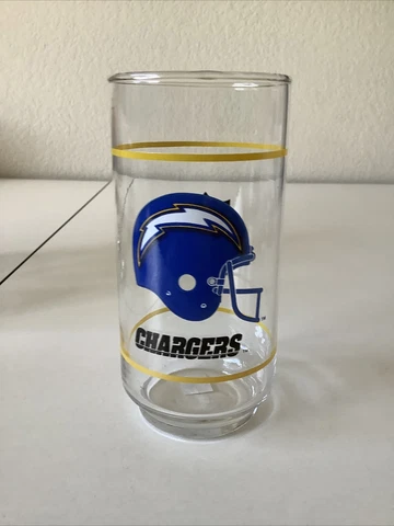 Vintage San Diego Chargers Helmet Logo Collectors Glass NFL Mobil Gas FREE SHIP! Cover