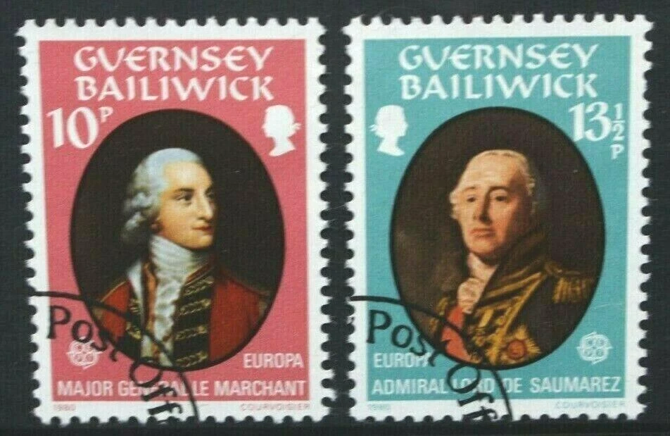 GUERNSEY 1980 Europa: Personalities. Set of 2. Very Fine USED. SG212/213. - Image 1 of 1