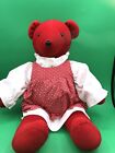 Vintage 1979 RARE Red Teddy Bear 21" North American Bear Company, Chicago IL