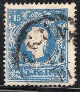 FRANCOBOLLO AUSTRIA 1858/9 Sc. # 11 TIPO I USATO BRUNN CECO - Foto 1 di 2