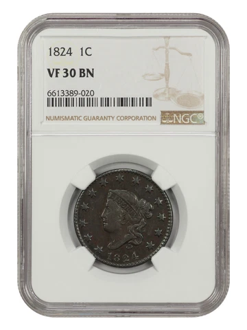 1824 1C NGC VF30 Cover