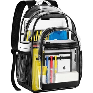 GEAMSAM Clear Backpack Heavy Duty Large Transparent Backpack with Reinforced ... - Picture 1 of 7