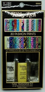 Damenbesitz Filthy Rich Nagel Transfer Kit 30 Mode Druck Basis Transfer Topcoat - Bild 1 von 2