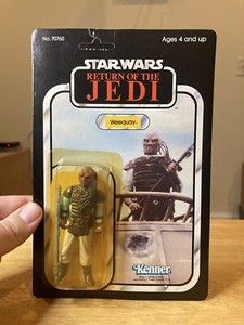 UNPUNCHED Vintage Kenner Star Wars MOC Weequay Figure Card 77 Back Lot!