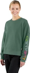 Carhartt Women's Tencel Fiber Series Loose Fit Sleeve Graphic Sweatshirt - Picture 1 of 8