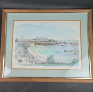 James Orlando Ogle Monterey Bay Harbor House Seascape Original Watercolor - Picture 1 of 15