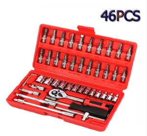 46pcs  Ratchet Socket Wrench Set Car Repair Hand Tool  kit - Bild 1 von 6