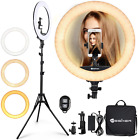 Ring Light 18 Inch LED Ringlight Kit with 73 Inch Tripod Stand with Phone Holder