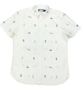 Ralph Lauren  Slim Fit Oxford  Embroidered All Over Short Sleeve Shirt - Picture 1 of 10
