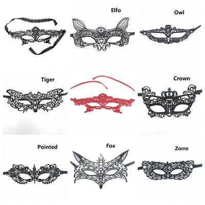 Maschera Carnevale Sexy Bondage Venezia BDSM Donna Fetish giochi erotici Pizzo - Immagine 1 di 4