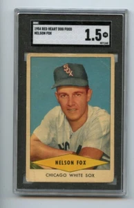 1954 Red Heart Nellie Fox Chicago White Sox    💥💥🎆 SGC Graded 1.5 - Picture 1 of 2
