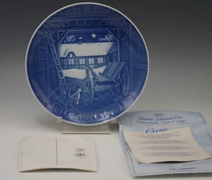 PLACA DE BING AND GRONDAHL 1985 VÍSPERA DE NAVIDAD EN LA GRANJA FIRMADA POR JENSEN - Imagen 1 de 5