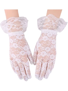 Guantes de encaje blanco para niños - hasta la muñeca - Imagen 1 de 3