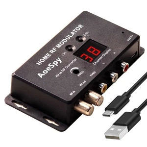 RF Modulator RCA Coaxial Adapter UHF Demodulator Composite Converter w/Antenn... - Picture 1 of 8