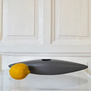 Seltene ASA Keramik Vase Vintage Kajak Objekt Grau - Bild 1 von 8