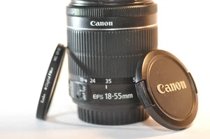 Canon EF-S STM 18-55mm 3.5-5.6 IS lens NICE for Digital EOS Rebel T8 T7 80D 90D - Picture 1 of 7