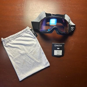 Smith Showcase OTG Ski Snow Goggles Black Frame ChromaPop Violet Mirror Lens Bag - Picture 1 of 11