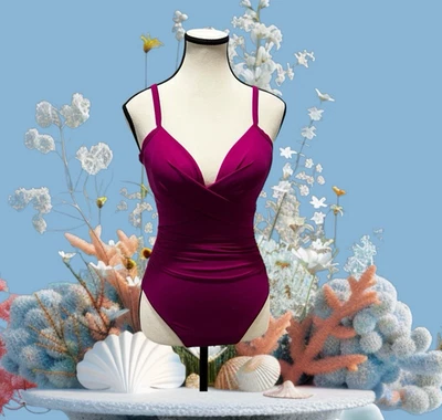 Traje de baño de una pieza Miraclesuit traje de baño rosa oscuro talla 6 adelgazante viaje Foto 1 de 4