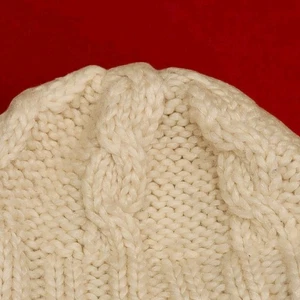 J. Crew Beanie Erwachsene Zopfmuster Wollmischung Cozycore klassische Mütze Fischer GG - Bild 1 von 5