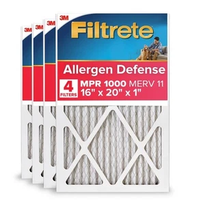 Filtrete Micro Filtri Riduzione Allergeni 9800-4pz, 16in x 20in x 1in (40... - Foto 1 di 9
