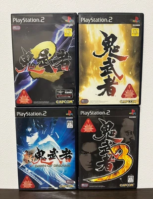 Onimusha 1 2 3 & Dawn of Dreams set Sony PlayStation 2 PS2 Japanese ver Tested - Image 1 of 4