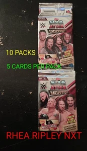 10 packs of 2019 TOPPS WWE SLAM ATTAX UNIVERSE PACK 💥 rhea ripley rookie💥  - Picture 1 of 2