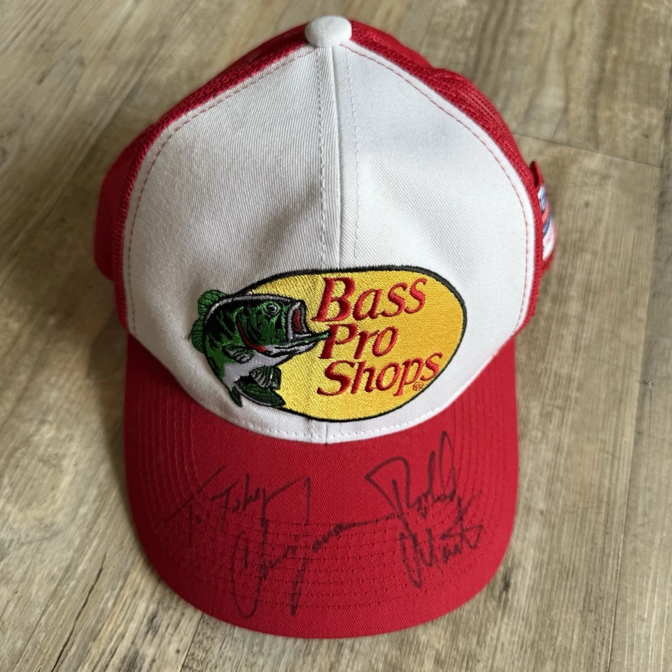 Bass Pro Shops Trucker Cap US Open National Bass Fishing Tournament Red Signed - Image 1 of 4