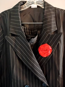 SPIRIT Halloween Mens SM 1925 Gangster Suit Costume Pinstripe Mafia Boss Outfit - Picture 1 of 4