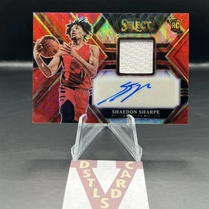 22/23 Panini Select - SHAEDON SHARPE ROOKIE JERSEY PATCH AUTO RUBY WAVE #RJA-SHS - Picture 1 of 3