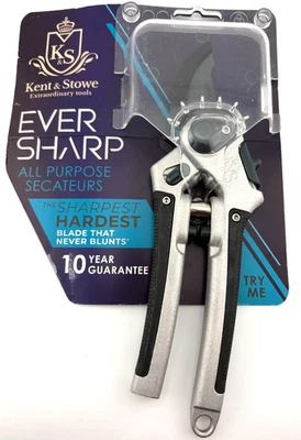 Kent & Stowe Eversharp Bypass Secateurs Pruners Cutters Sharpest Hardest Blades - Image 1 of 2