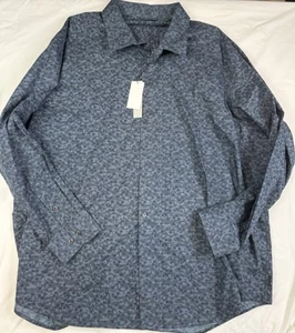 Perry Ellis Mens Regular Fit 100% Cotton Floral Print Button Up Shirt 3x A050425 - Picture 1 of 5