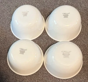 Corelle White Winter Frost Berry Bowls 4 Bowl Set -5” Diameter 2 1/2” Deep - Picture 1 of 4
