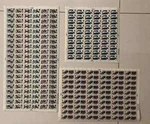 Schlacht von Hastings Phosphor 1966. 3 x komplette Blätter. Fein unmontiert postfrisch. - Bild 1 von 1