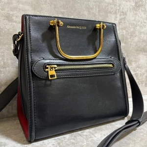 ALEXANDER MCQUEEN Short Story Schultertasche H 197 Leder schwarz - Bild 1 von 17